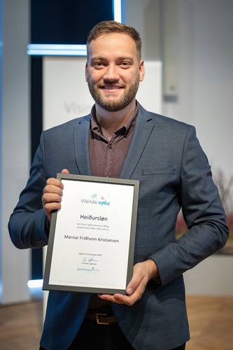 Marnar Fríðheim Kristiansen á Vísindavøkuni 2021